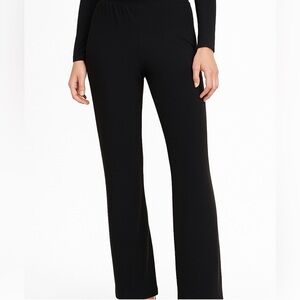 Eileen Fisher Black Knit Pants S Pull On Straight Leg